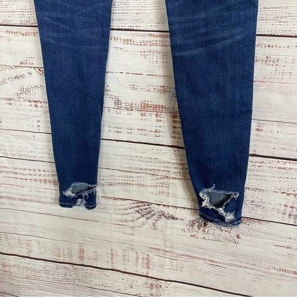 American eagle super stretch ripped size 2 reg distressed casual skinny jeggings - Picture 8 of 9